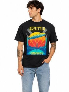 Led Zeppelin Celebration Day Graphic Band T-Shirt Men’s 4XL Black